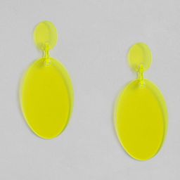 justpeachy Yellow Oval Drop Earrings-26