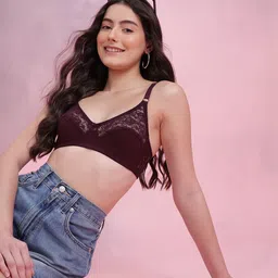 DressBerry Self Design Medium Coverage Lace Bra-57