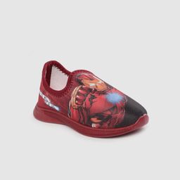 toothless Boys Maroon Avengers Iron Man Printed Slip-On Sneakers-image-36