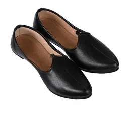 Aristitch Men Black Leather Mojaris-image-56