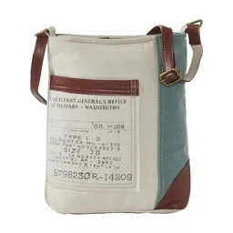 Mona B Green Solid Canvas Crossbody Vintage Sling Bag-picture-10