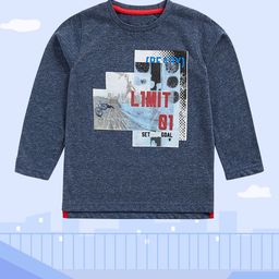 mothercare Boys Navy Blue Pure Cotton Printed T-shirt-image-71