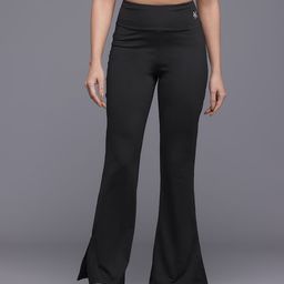HRX by Hrithik Roshan Women Rapid Dry Flared Track Pants With Side Slits-picture-11