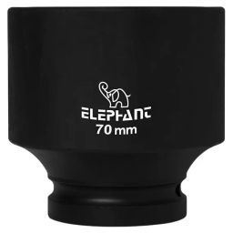 Elephant 1 inch (25.4 mm) Square Drive Imapct Socket 6-Point 70 mm Size 90 mm Length Metal-2