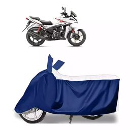 Auto Pearl Bike Cover for Hero Ignitor (White & Blue)-image-22