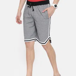 ARISE Men Grey Self Design Regular Fit Shorts-picture-1