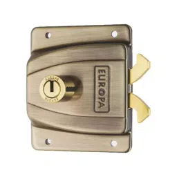 Europa 10 Pin Dimple Key Antique Brass Sliding Wardrobe Lock, F367AB-35