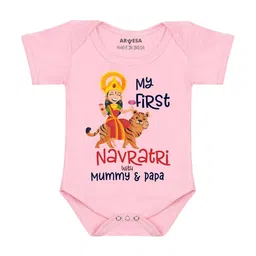 Arvesa My First Navratri Printed Romper-35