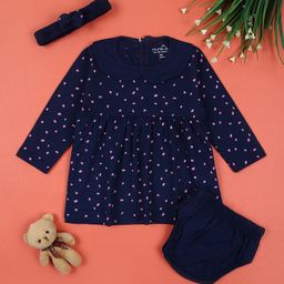 V-Mart Girls Polka Dot Print Peter Pan Collar Fit & Flare Midi Dress-picture-4