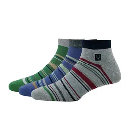 Allen Solly Men Pack Of 3 Striped Cotton Ankle Length Socks-image-50