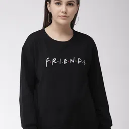 plusS Women Black & White Printed Sweatshirt-image-89