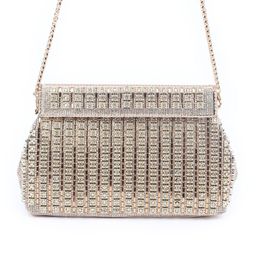 ODETTE Embellished Comprehensive With Stone And Mirror Envelope Clutch image 3
