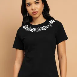 Sands of India Women Typography Extended Sleeves T-shirt-picture-11