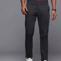 Louis Philippe Sport Men Geometric Printed Super Slim Fit Chinos Trousers-image-56