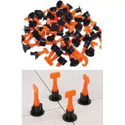 FLAMINGO ENTERPRISE 50 Pcs Reusable Tile Leveling System with Tool Lever 7 cm Non-Magnetic Multicolor, FM-446 image 2