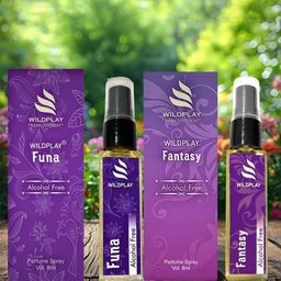 WILDPLAY Set Of 2 Funa & Fantasy Alcohol Free Perfume - 8 ml Each image 3