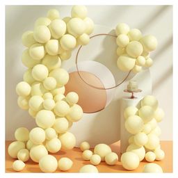 Bubble Trouble Pastel Colored Rubber Balloons Pastel Party Decorations Yellow -Pack Of 50-21