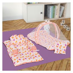 SafeChamp Lite Air Baby Bedding Set With Pillow And 4 Piece - Bed With Pillow And 2 Bolsters  (Pack -2) (Orange)-picture-6