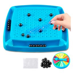 Toysire Magnetic Games for Kids 20 Magnets Balls with 1 Board and Task Wheel Square Chess Board Game Educational Challenging & Fun Toy for Boys and Girls-23
