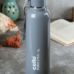 Cello Puro Steel-X Benz 900 Insulated Inner Steel Outer Plastic Water Bottle Grey - 730ml-image-97
