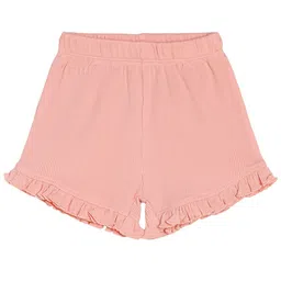 MINI KLUB Cotton Frills Detailed Ribbed Shorts - Pink-picture-17