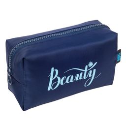 QIPS Rectangular Beauty Cosmetic Pouch - Navy Blue-image-77