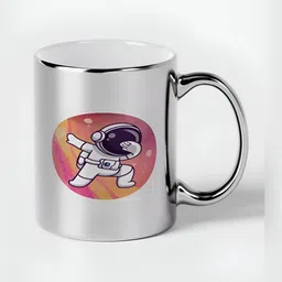 INTERNATIONAL GIFT Silver-Toned Printed Ceramic Glossy Mugs Set of Cups and Mugs-46