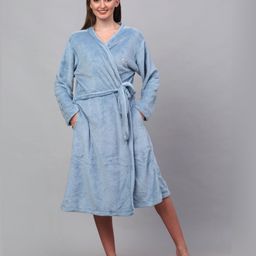 KLOTTHE Woolen Bath Robe With Belt-image-93
