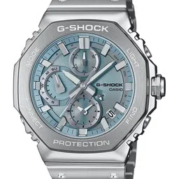 CASIO Men G-Shock Dial & Stainless Steel Cuff Straps Analogue Bluetooth Watch G1630-67