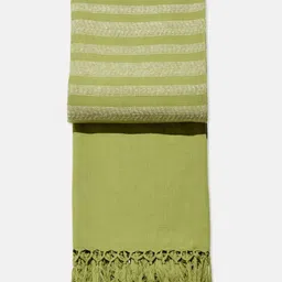 Fabindia Krisha  Green Woven Design Cotton Single Bed Cover-3