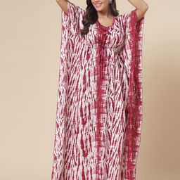CHUI MUI Women Pure Cotton Maxi Nightdress-image-54