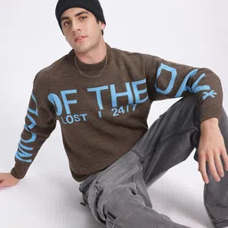 glitchez Moody Typography Knitted Pullover-image-68