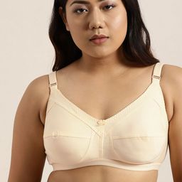 Sztori Plus Size Cream-Coloured Solid Non-Wired Non Padded Everyday Bra SZ-BRA-703B-image-83