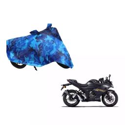 Auto Pearl Waterproof Two Wheeler Cover For Suzuki Gixxer 250 (Blue)-image-100