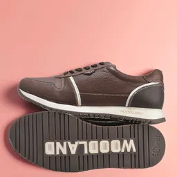 Woodland Men Colourblocked Leather Sneakers-picture-27