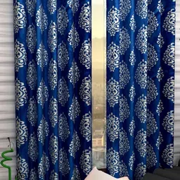 Galaxy Home Decor Blue Set of 2 Door Curtain-image-79
