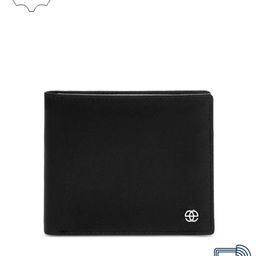Eske Men Black Solid Two Fold Leather Wallet-8