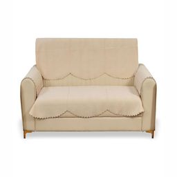 Fashion Throw Beige Velvet 4 Piece Sofa Cover With Arms-image-94