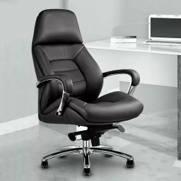 Vassio Leatherette Plywood Black Executive Chair For Office-image-97