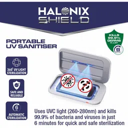 HALONIX 360 Degree All Round Sterilization UV Sanitizer (Mobitizer, White) image 4