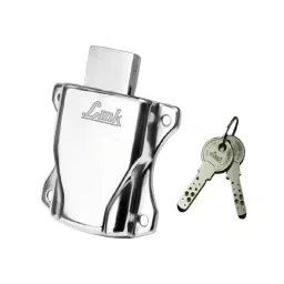 Link 38 mm Stainless Steel Silver Pin Cylinder Cupboard Lock, HT 8002-image-1