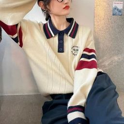 StyleCast Striped Woollen Shirt Style Sweater-image-27