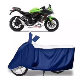 Auto Pearl Bike Cover for Kawasaki Ninja 300 BS6 (White & Blue)-image-15