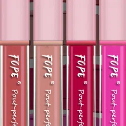 FOPE Set Of 4 Pout Perfect Liquid Lipstick - 4 ml Each - Shade 05-06-10-11 image 3