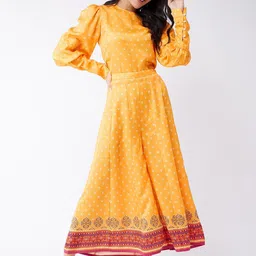 Pannkh Printed Top With Palazzo Co-Ords-picture-18