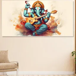nestroots Blue & Orange 1 Piece Canvas Religious Wall Paintings-picture-24