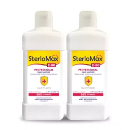 SterloMax SMX-HGEL SMX-E80 Professional 80% Ethanol-based Hand Rub Sanitizer and Disinfectant 500 ml  Pack of 2-14