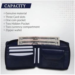 JND Men Premium Leather Zip-Around Wallet with Multiple Compartments image 5