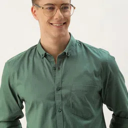 Mast & Harbour Men Standard Opaque Button-Down Collar Pure Cotton Casual Shirt-picture-44