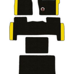 Elegant Duo Black And Yellow Carpet Car Mat Compatible With Mahindra Thar 2020 Onwards-image-88